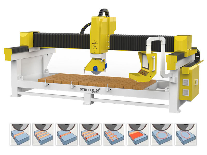 適用于廚房臺面和梳妝臺面的四軸數控橋切機