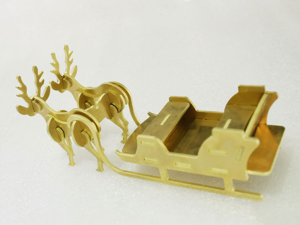 光纖激光切割機3D銅和黃銅金屬工藝品