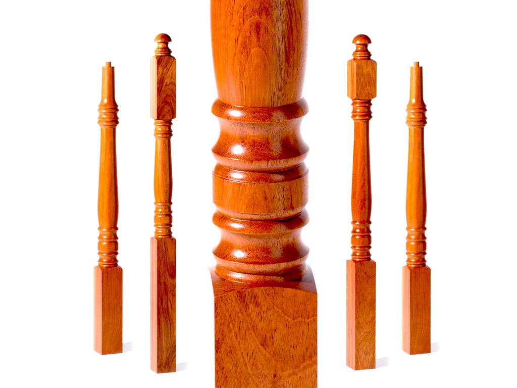 數控車床加工木樓梯主軸