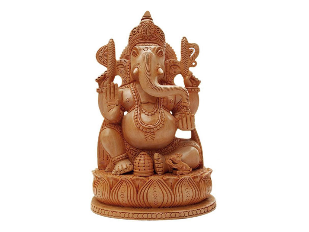 3D雕刻印度木雕像