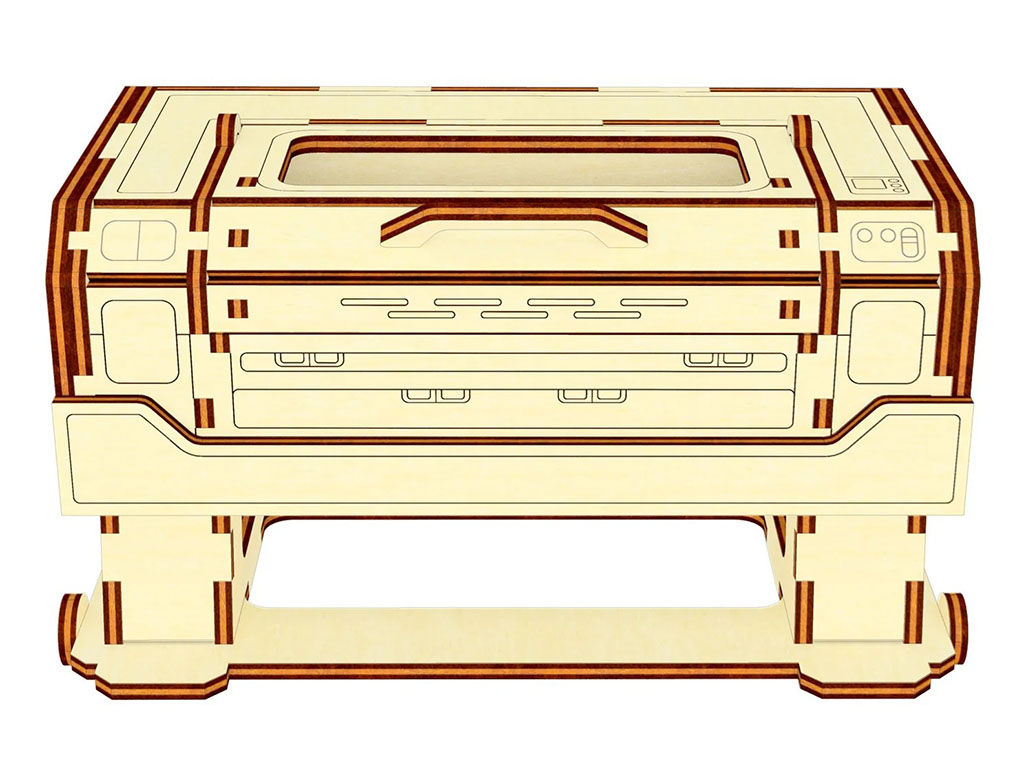 激光切割3D膠合板激光機拼圖
