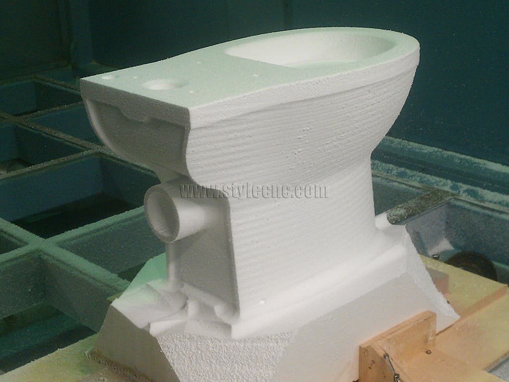 五軸數控加工3D馬桶原型的 EPS 模型