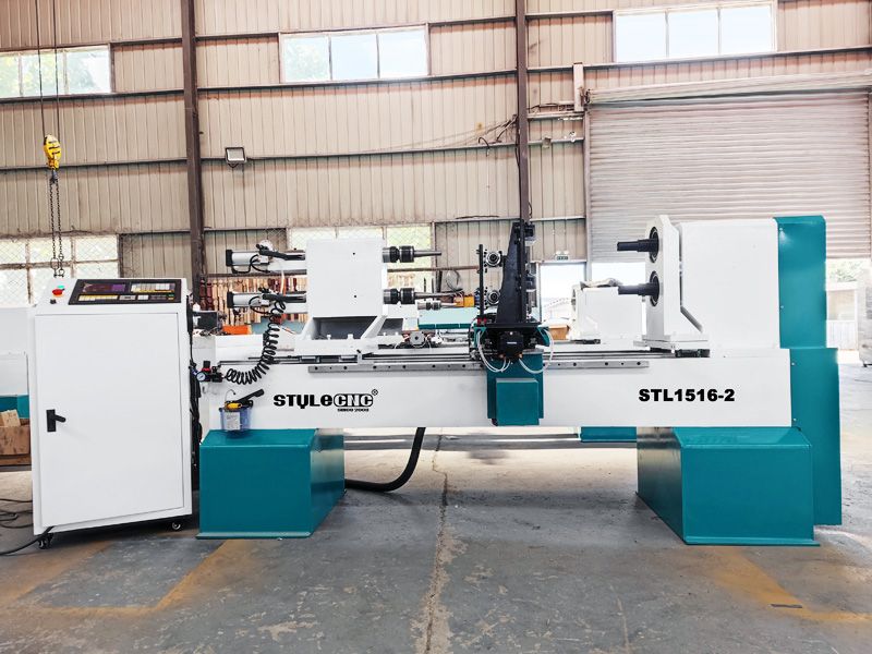 雙主軸自動數控木工車床，用于棒球棒