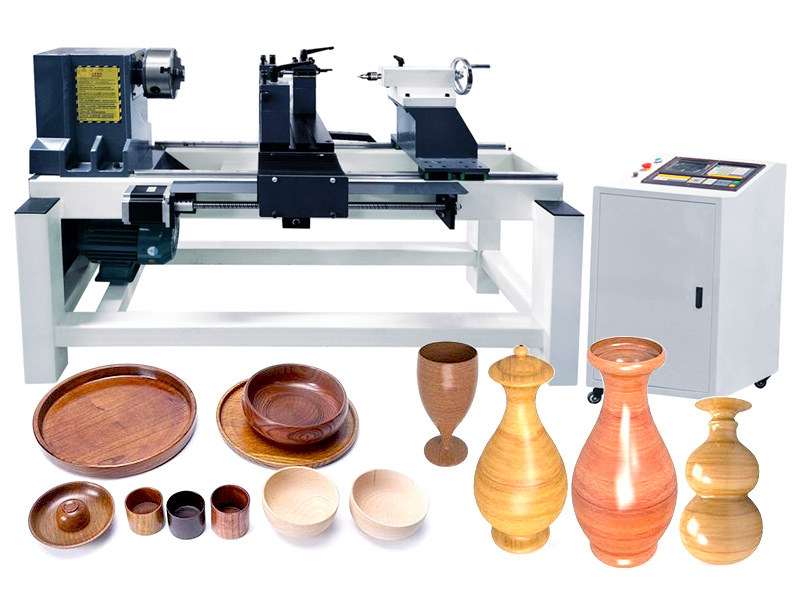 自動木碗、盤子、花瓶、杯子車床