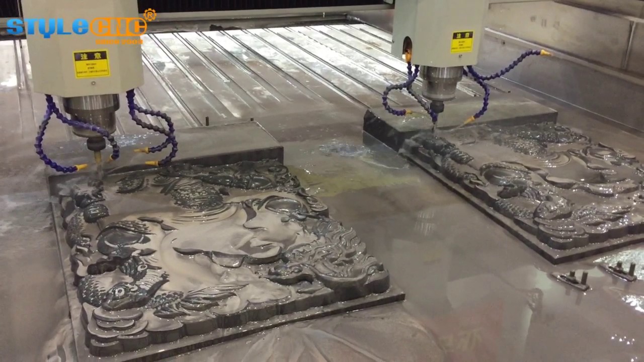 雙頭石材雕刻數控大理石雕刻機