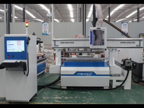 3D數控木工雕刻機帶自動換刀和第四軸旋轉工作臺